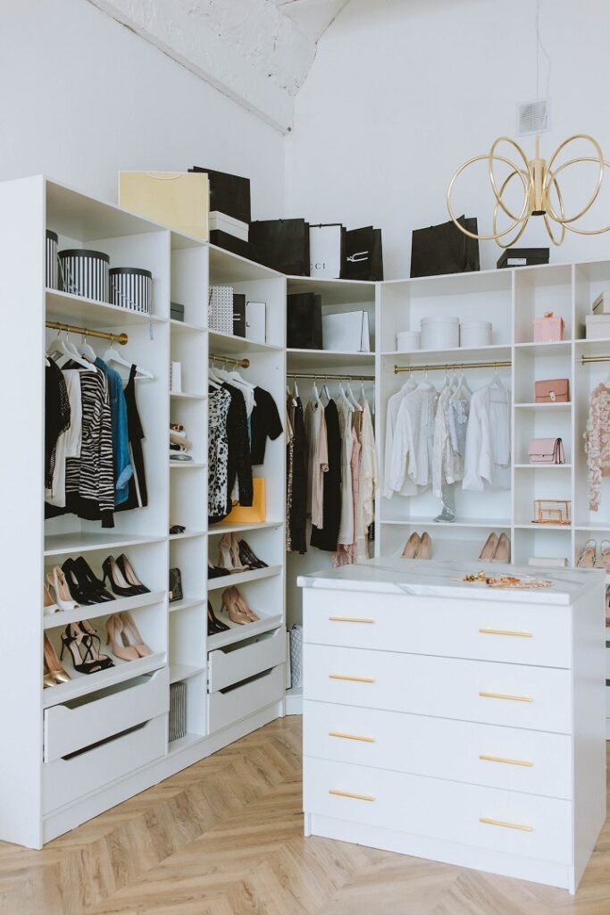 white wardrobe closet